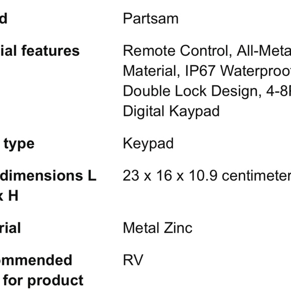 RV Lock - Picture 5 of 6